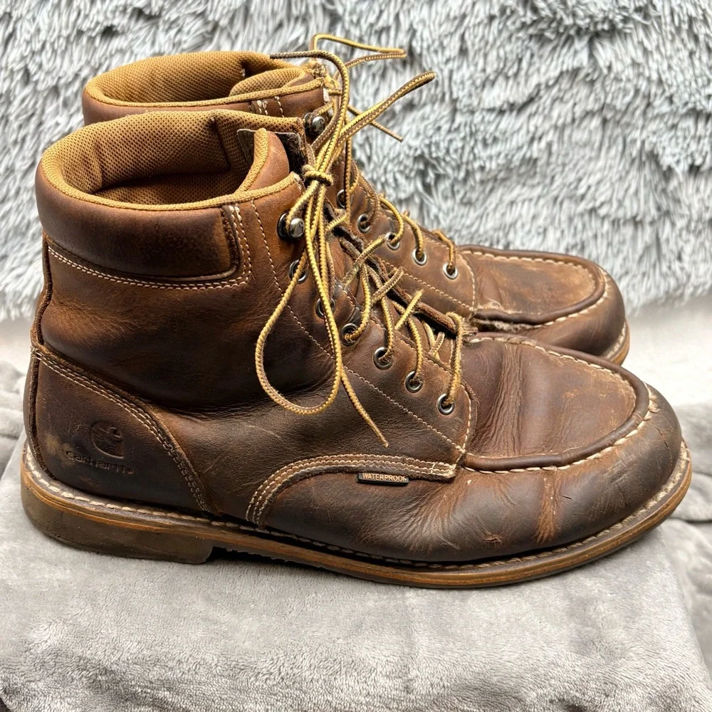 Carhartt Boots Mens 13 Traditional Welt Waterproof 6 inch Moc Toe Work CMW6197